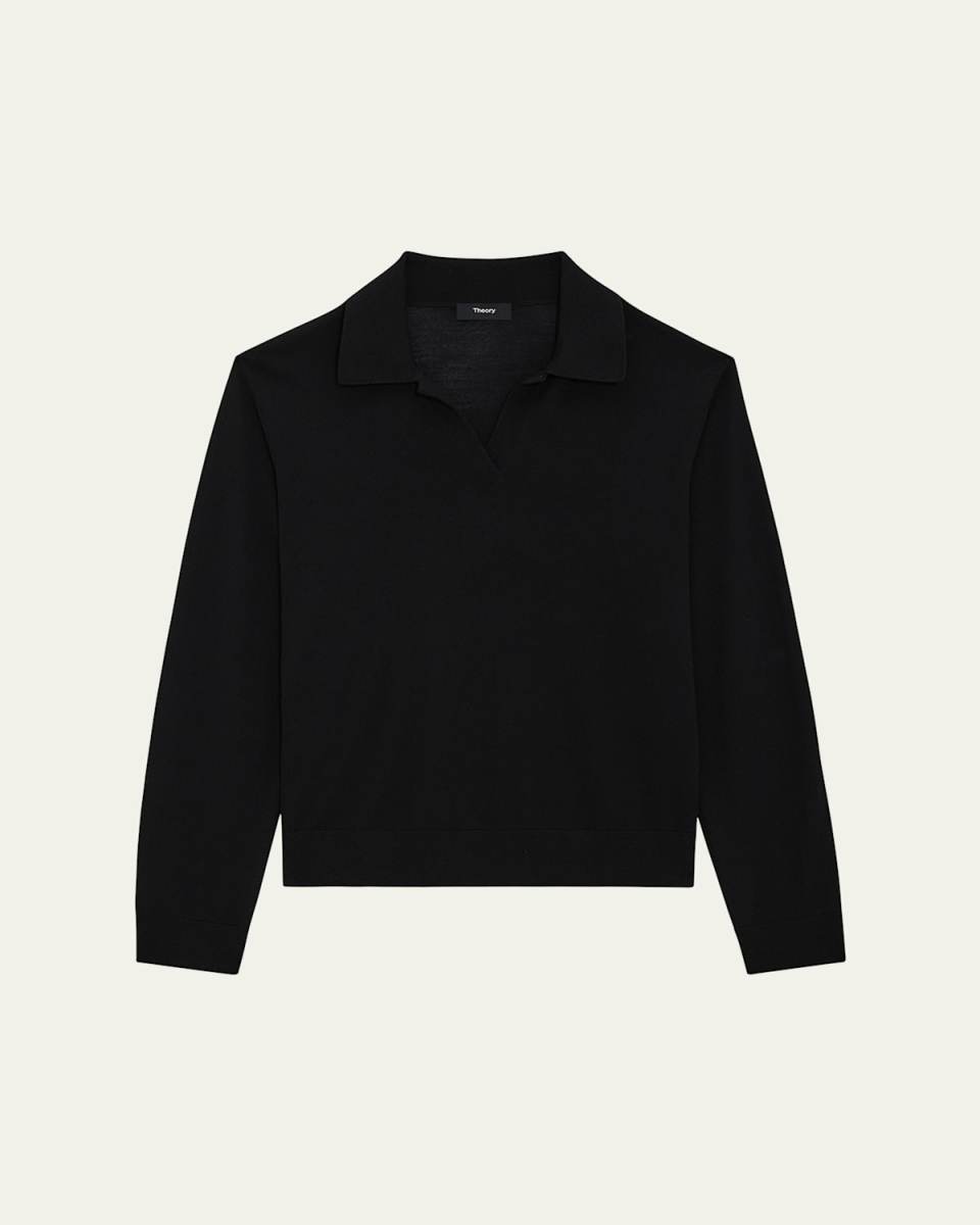 Merino Polo Pullover Sweater
